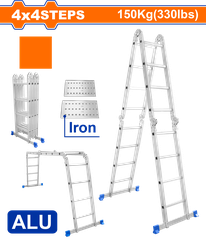 Thang Nhôm Đa Năng 4x 4 Bậc WADFOW WLD7H44