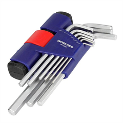 Bộ lục giác tay dài 9 chi tiết (1 Bộ = 9 cái) có tay cầm chữ T  Workpro - WP222027