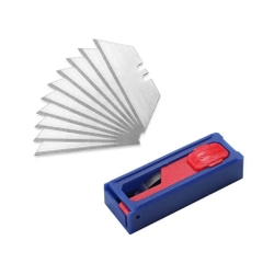 Lưỡi Dao Rọc Giấy Thép SK5 Kèm Hộp Đựng 10 Cái Workpro WP213002