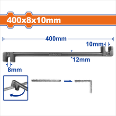 Vam Càng Cua Uốn Sắt 8x10mm WADFOW WQB3340