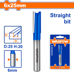 Mũi phay gỗ thẳng 6x25mm WadFow WRG1408