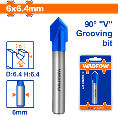 Mũi phay gỗ cắt rãnh V 6x6.4mm WadFow WRG2401