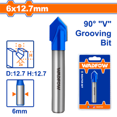 Mũi phay gỗ cắt rãnh V 6x12.7mm WadFow WRG2404