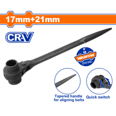 Cờ Lê Đuôi Chuột Tuýp Đôi 17mm+21mm WADFOW WSA7102