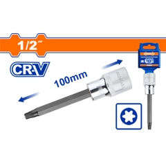Đầu tuýp 1/2 inch ra đầu vít lục giác sao dài T25x100mm WadFow WSC5212