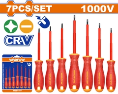 Bộ 7 tua vít dẹp & bake cách điện WadFow WSS7407