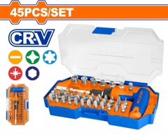 Bộ 45 Chi Tiết Bắt Vít Và Tay Vặn Chữ T WADFOW WSL4310