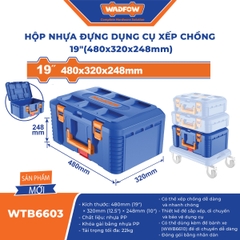 Hộp nhựa đựng dụng cụ xếp chồng 16 inch WADFOW WTB6603