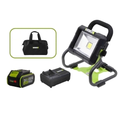 Đèn LED Dùng Pin 20V (1 Pin 4.0Ah, 1 Sạc 6A) Worx WU026.14.6B