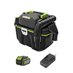 Máy Hút Bụi Dùng Pin 20V (1 Pin 4.0Ah, 1 Sạc 2A) Worx WU036.14.2B