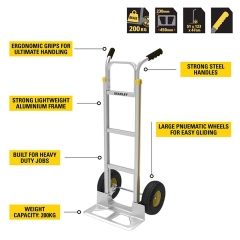 Xe đẩy hàng 2 bánh chuyên dụng công nghiệp 200kg Stanley HT513