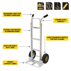 Xe đẩy hàng 2 bánh, chuyên dụng, dùng trong công nghiệp, hiệu Stanley-USA HT513