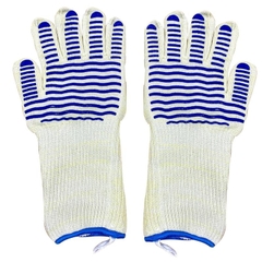 Găng Tay Chịu Nhiệt Lò Nướng, Lò Vi Sóng Chất Liệu Aramid + Silicone Chống Trượt, Cách Nhiệt 500°C Dài 34cm