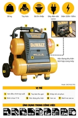 MÁY NÉN KHÍ KHÔNG DẦU DEWALT 17L DXCM3321782