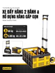 Xe đẩy hàng 2 bánh gấp gọn kèm rổ đựng hàng 60kg Stanley FT509