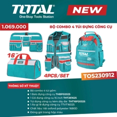 Bộ combo 4 túi đựng công cụ Total TOS230912