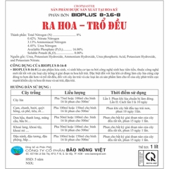 Phân bón BIOPLUS 8 -16- 8 (Ra hoa - trổ đều)