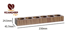 Set 6 Ống Thuỷ Tinh Đựng Cà Phê Mẫu Kèm Chân Đế