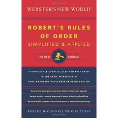 Webster's New World Robert's Rules of Order Simplified and Applied, Third Edition