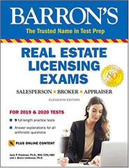 Barron's Real Estate Licensing Exams with Online Digital Flashcards (Barron's Test Prep)