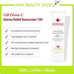 Kem Chống Nắng Cell Fusion C Derma Relief Sunscreen 100 SPF50+/PA++++ (bản cũ date 8/2022) 50ml