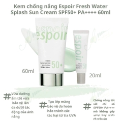 Kem Chống Nắng Espoir Water Splash Sun Cream Minisize 20ml