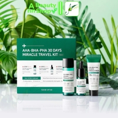 Set 3 item trị mụn Some By Mi AHA-BHA-PHA 30 Days Miracle Travel Kit