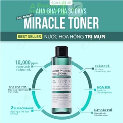 Set 3 item trị mụn Some By Mi AHA-BHA-PHA 30 Days Miracle Travel Kit