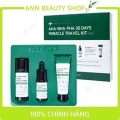 Set 3 item trị mụn Some By Mi AHA-BHA-PHA 30 Days Miracle Travel Kit