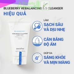 Sữa rửa mặt Innisfree Blueberry Rebalancing 5.5 Cleanser 100ml