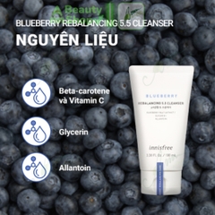 Sữa rửa mặt Innisfree Blueberry Rebalancing 5.5 Cleanser 100ml