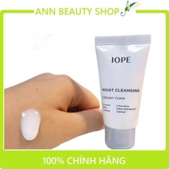 Sữa Rửa Mặt IOPE Moist Cleansing Creamy Foam 15ml (Minisize)