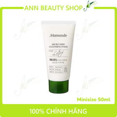 Sữa Rửa Mặt Lotus Mamonde Micro Deep Cleansing Foam MINISIZE 50Ml