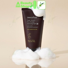 Sữa Rửa Mặt Sạch Sâu Tro Núi Lửa Innisfree Super Volcanic Pore Micellar Cleansing Foam 2X 150ml
