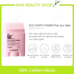 Thanh Lăn Chống Nắng The Saem Eco Earth Power Pink Sun Stick SPF50+ PA++++ 17g (DATE 7/2022)