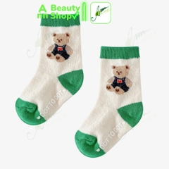 Vớ Thêu Hình Gấu Gdottodot (made in Korea)
