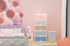 Tủ Nhựa DUY TÂN Nanaby - Nhựa PP an toàn, Thiết Kế Cửa Trượt Ẩn Tiện Lợi Duy Tân