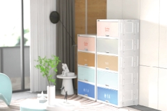 Tủ Nhựa DUY TÂN Nanaby - Nhựa PP an toàn, Thiết Kế Cửa Trượt Ẩn Tiện Lợi Duy Tân