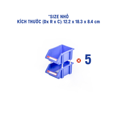 Combo 05 CẶP (10 CÁI )Kệ Dụng Cụ Duy Tân, Nhựa PP, Đựng Linh Kiện, Bù Lông, Ốc Vít