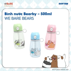 [Đặc biệt] Bình Nước Bearby MATSU – 500ml, Nắp Tiện Lợi, Quai Cầm Xoay 360°, Kèm Ống Hút DUY TÂN