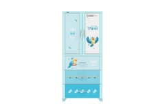 TỦ WING 2 CÁNH 3 NGĂN MÀU DƯƠNG CON VẸT DUY TÂN