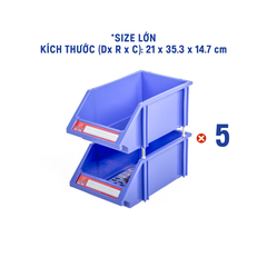 Combo 05 CẶP (10 CÁI )Kệ Dụng Cụ Duy Tân, Nhựa PP, Đựng Linh Kiện, Bù Lông, Ốc Vít