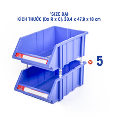 Combo 05 CẶP (10 CÁI )Kệ Dụng Cụ Duy Tân, Nhựa PP, Đựng Linh Kiện, Bù Lông, Ốc Vít