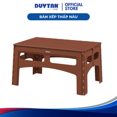 Bàn xếp thấp DUY TÂN, nhựa PP TPE gấp gọn, nút chống trượt, bàn nhỏ gia đình, dã ngoại, hàng quán ăn NHỰA DUY TÂN