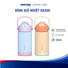 Bình Giữ Nhiệt Cho Trẻ Em DASHI MATSU 360ml – Nhựa PP, PE, Silicone, Quai Mềm, Thép Không Gỉ 304 DUY TÂN