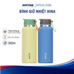 Bình Giữ Nhiệt HINA MATSU 360ml – Thép Không Gỉ 304, Ống Hút Gập Tiện Lợi DUY TÂN