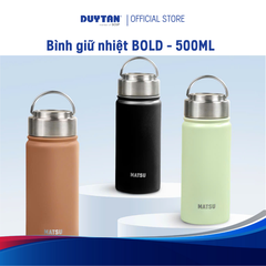 Bình giữ nhiệt BOLD 500ml MATSU – thép không gỉ 304, quai xách tiện lợi, sơn tĩnh điện DUY TÂN