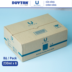 Bộ 6 Ly cốc thủy tinh U Glass 230ml kiểu lùn - BUG328