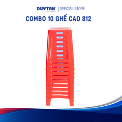 Combo 10 Ghế Cao 812 DUY TÂN – Ghế Nhựa PP, Bền Đẹp, Tiện Dụng