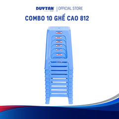 Combo 10 Ghế Cao 812 DUY TÂN – Ghế Nhựa PP, Bền Đẹp, Tiện Dụng